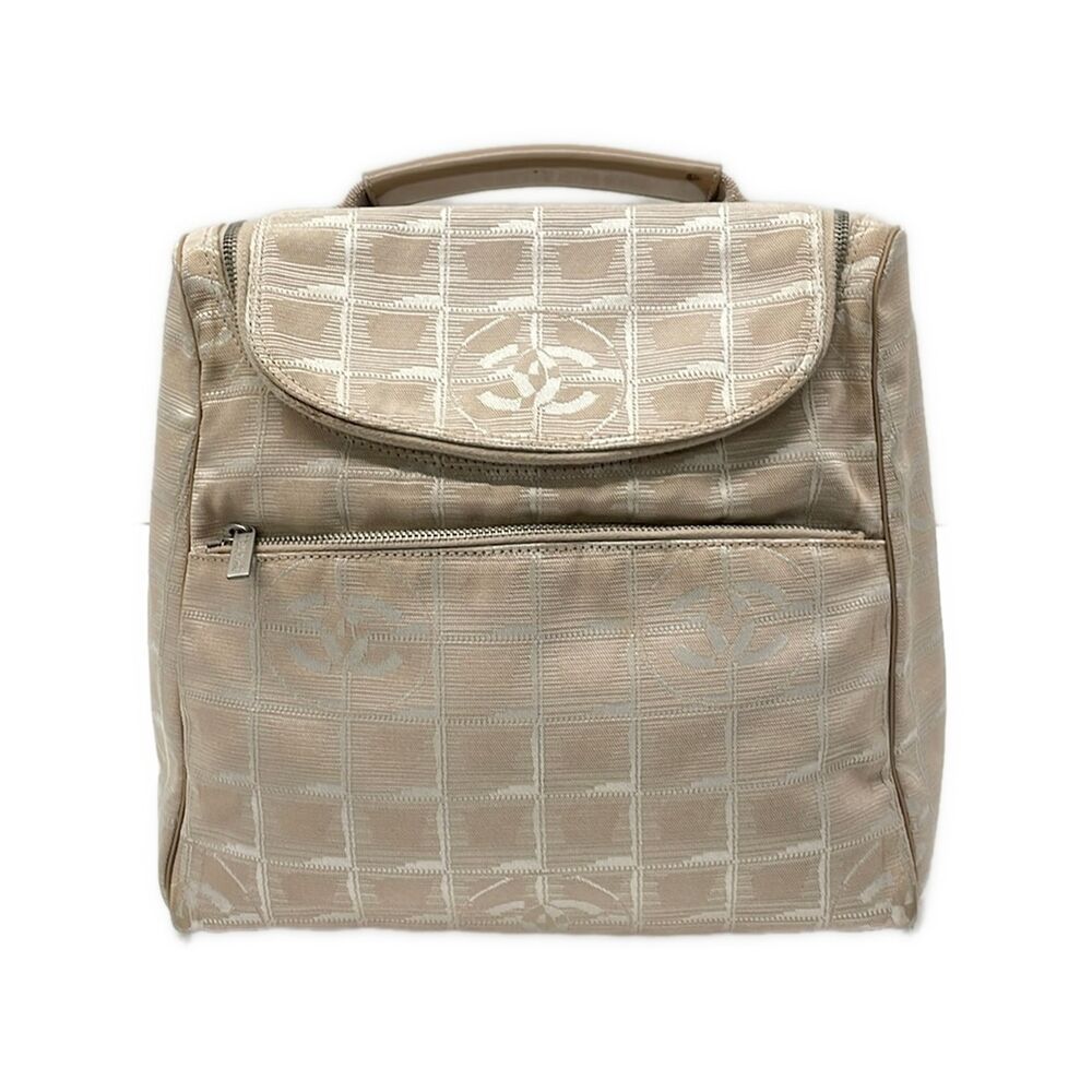 Chanel New Travel Line Backpack A15958 Nylon Jacquard Leather
